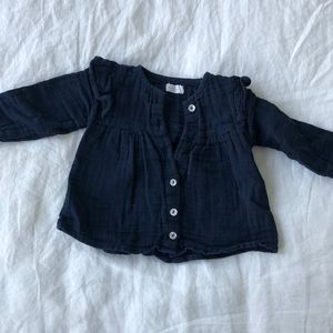 Navy Blue Jamie Kay Blouse 6-9 months